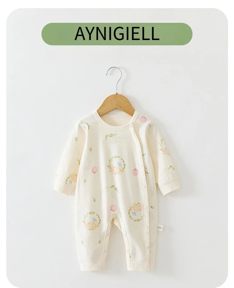 Cute Animal Print Baby Jumpsuit | Soft Cotton Romper for Newborns 0-18M - I YAN