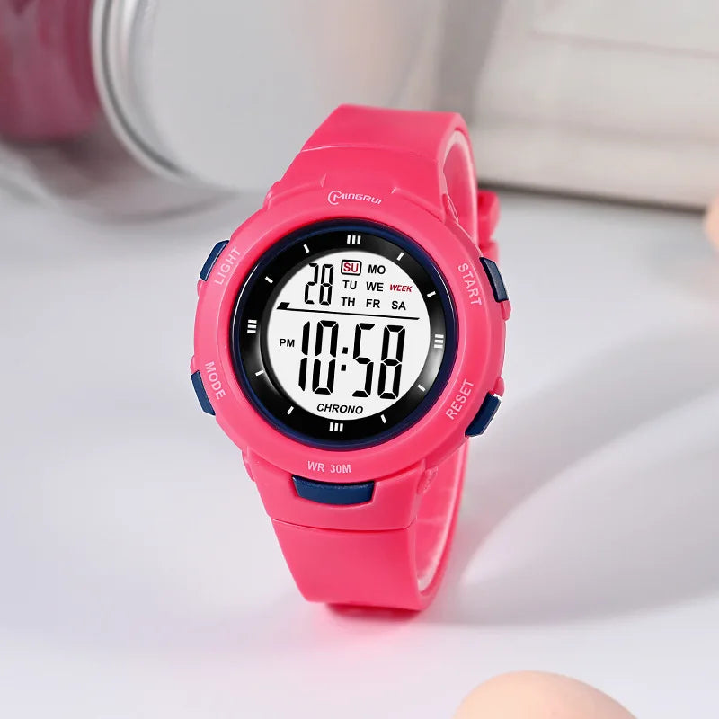 I YAN UTHAI CE49 kids' waterproof luminous smart watch with alarm clock, suitable for boys and girls, electronic student gift