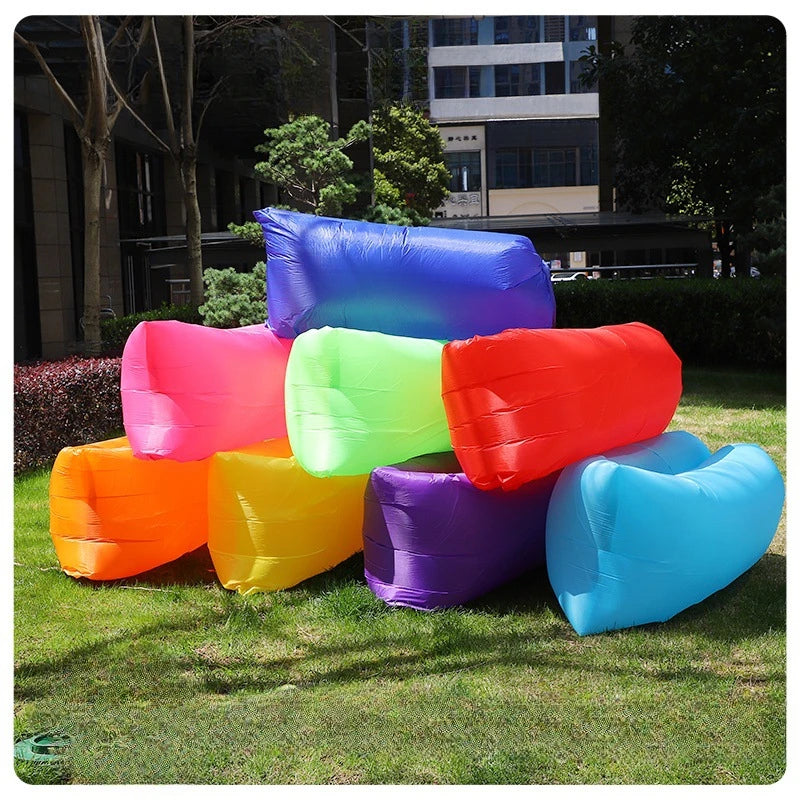 Fast Inflatable Sofa Camping Air Lounger Beach Sleeping Bag Portable Foldable Air Sofa For Travel Picnic Outdoor Lazy Bed Chair