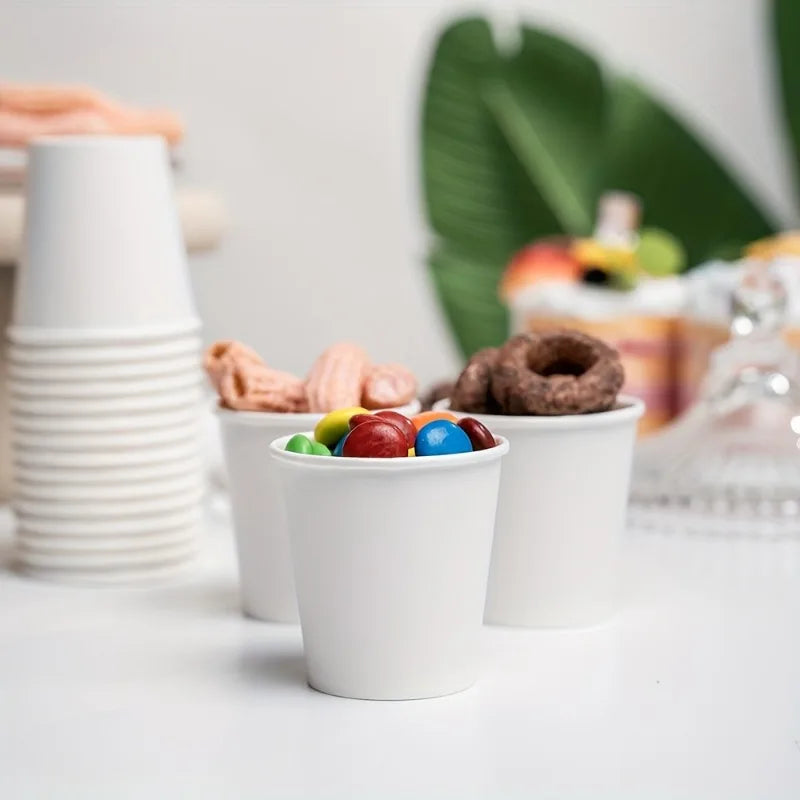 Disposable Small Paper Cups Supermarket Tasting Party Snack Packaging Office Coffee Drinks Candies Hotel Mini Mouthwash Cup