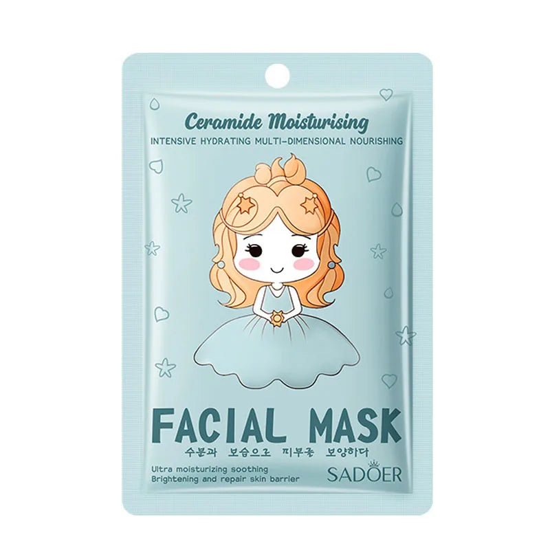 10pcs SADOER Hyaluronic Acid Collagen Face Mask Facial Skincare Moisturizing Hydrating Facial Masks Korean Skin Care Cosmetics