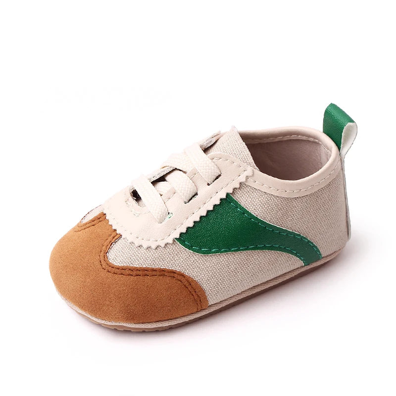 Baby Step Front Shoes Soft-bottom Anti-slip Shoes for Newborns Aged 0-12 Months Classic Children's Canvas Shoes BC2292