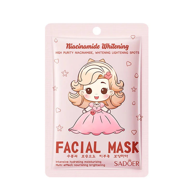 10pcs SADOER Hyaluronic Acid Collagen Face Mask Facial Skincare Moisturizing Hydrating Facial Masks Korean Skin Care Cosmetics