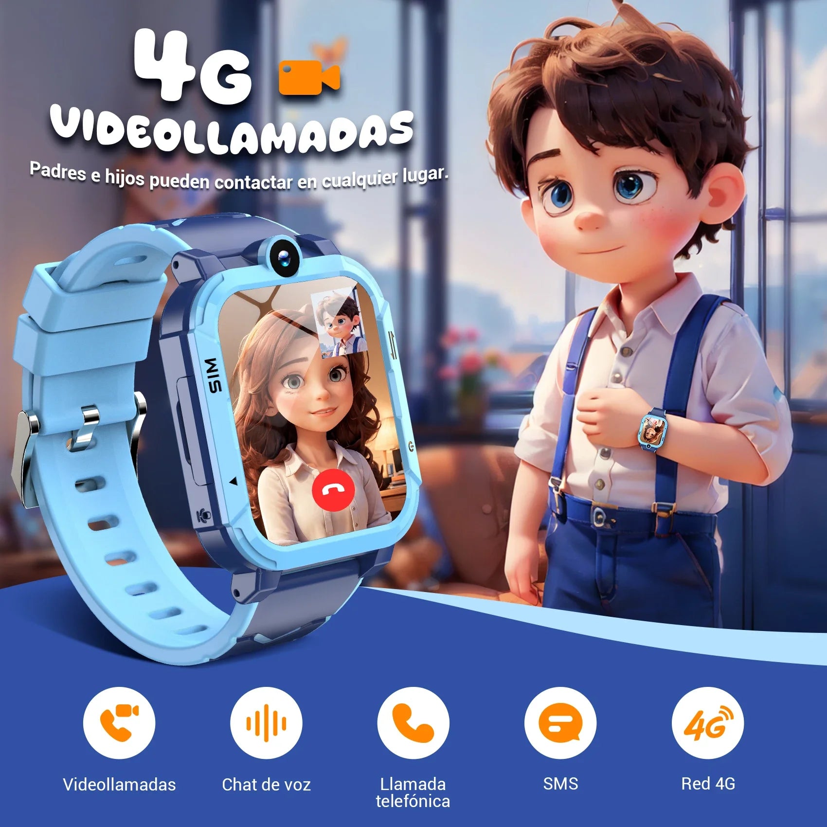Blackview Z20 4G Kids Smart Watch GPS Tracker SOS Video Call – IP67 Waterproof WiFi Location Smartwatch Birthday Gift - I YAN