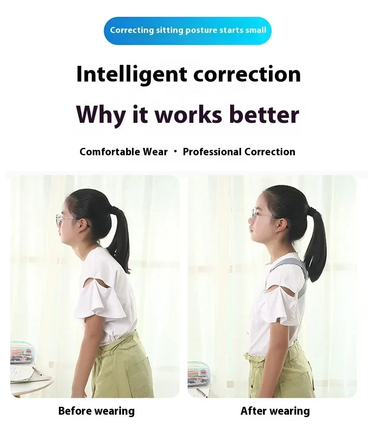 2026 New Smart Posture Corrector Rechargeable Back Brace 8 Shape Vibration Reminder 400mAh Battery for Work Study Office Home - I YAN
