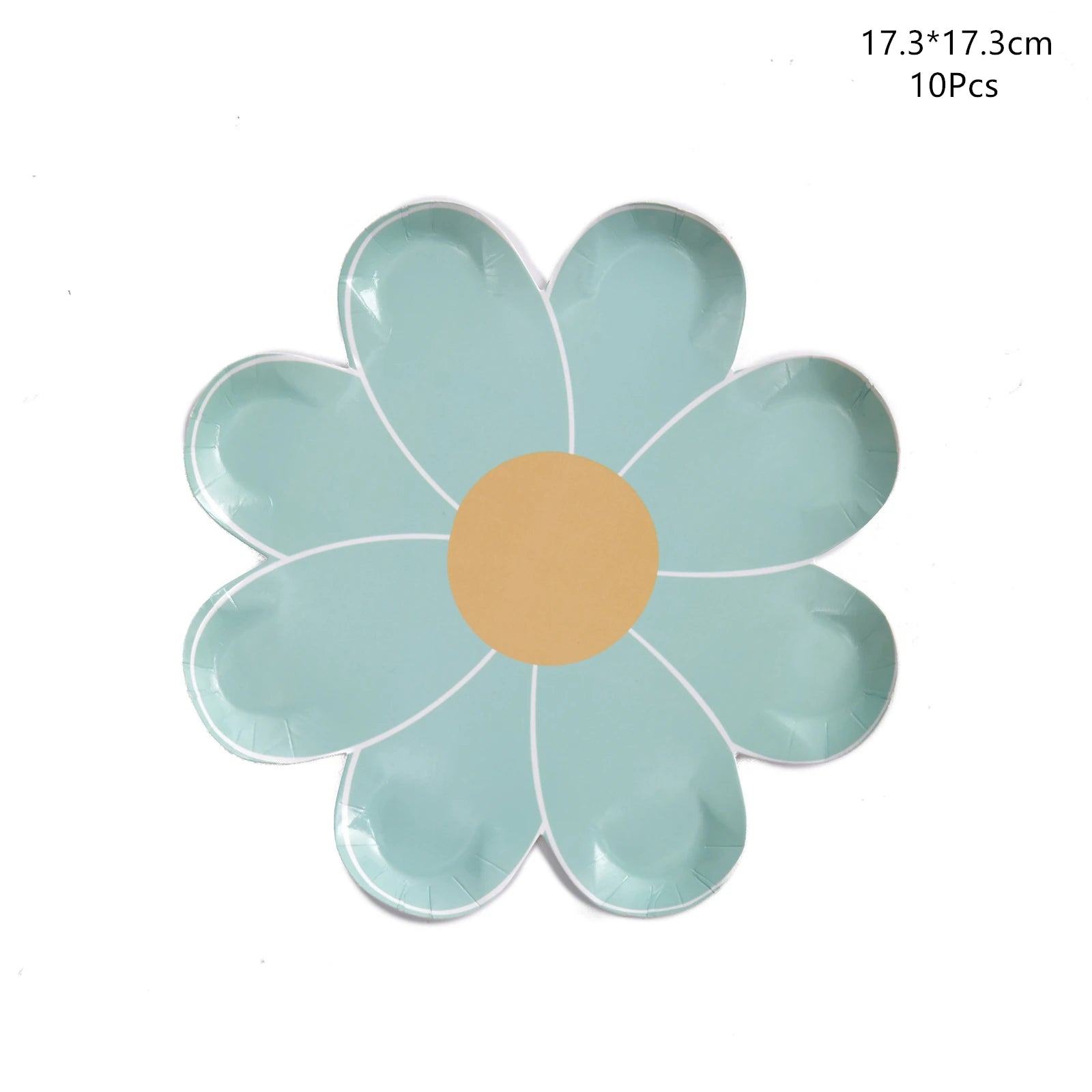 Disposable Daisy Paper Plate Flower Meal Plate Picnic Cake Plates Birthday Theme Party Decoration - I YAN