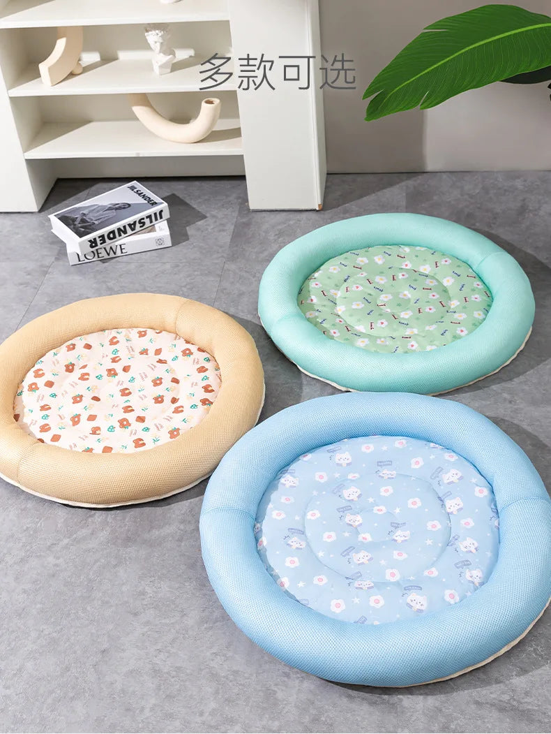 Summer Cooling Pet Bed Breathable Sleeping Mat Soft Cat Bed Pet Bed Sofa Cat Nest For Small Dog Cats Kitten Puppy Beds Cushion
