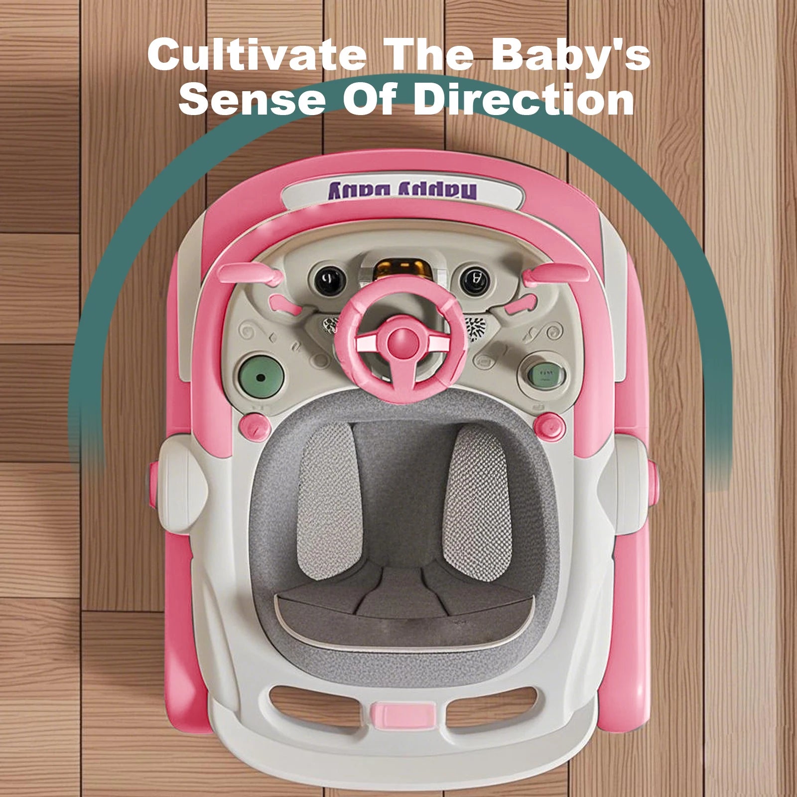 I YAN 5-in-1 baby infant walker with learning toy, anti-rollover design, multifunctional, suitable for infants without batteries.