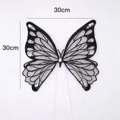 Yellow butterfly wings pet costume by I YAN featuring colorful back decoration for dogs and cats.