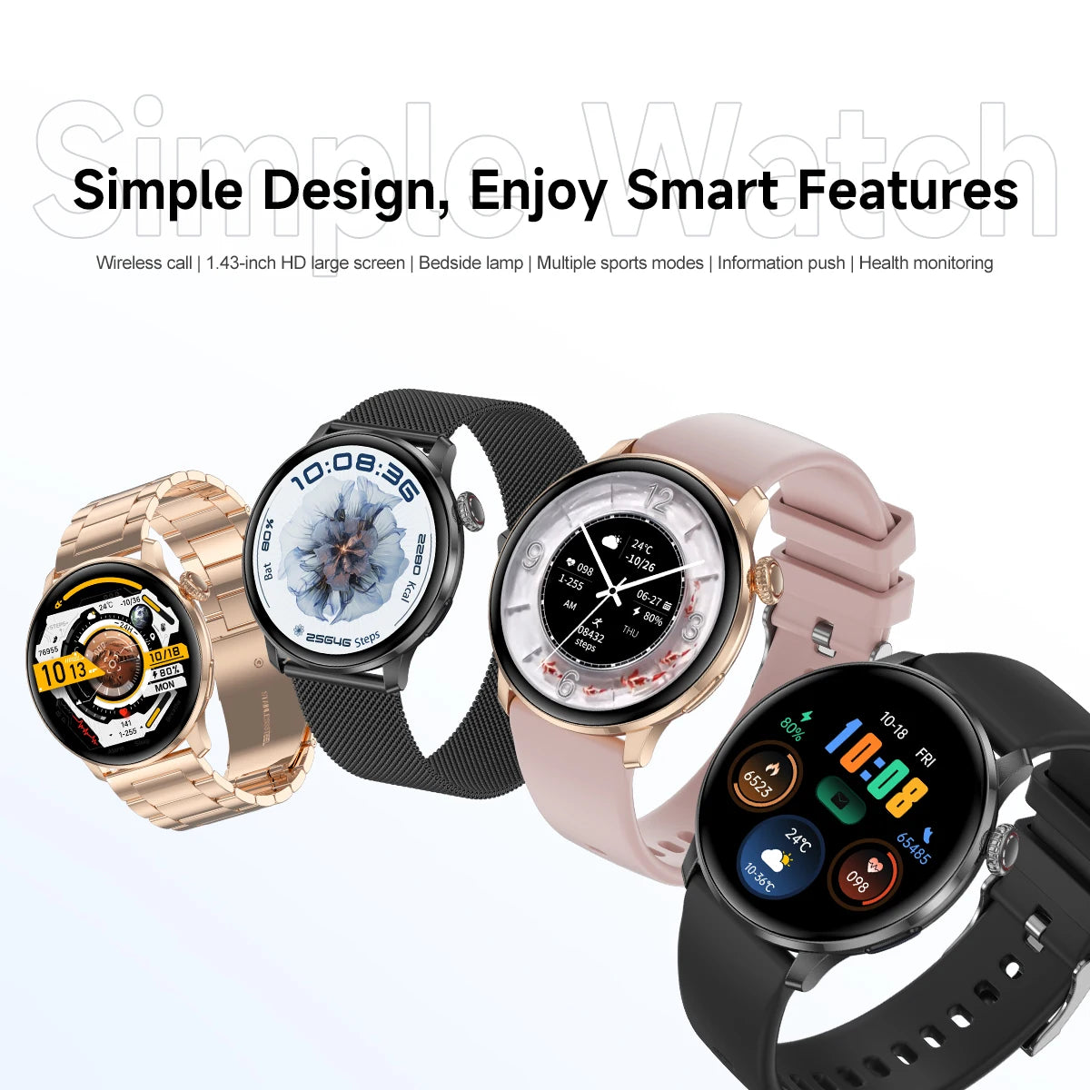 2026New Lady women Fashion Smart Watch Bluetooth Call Blood oxygen Health GPS Sport Outdoor Smartwatch for Women AMOLED Screen