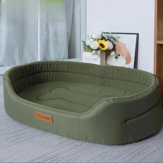 Large I YAN winter dog cushion and pet sofa bed with fluffy blanket, suitable for medium to large dogs and cats.