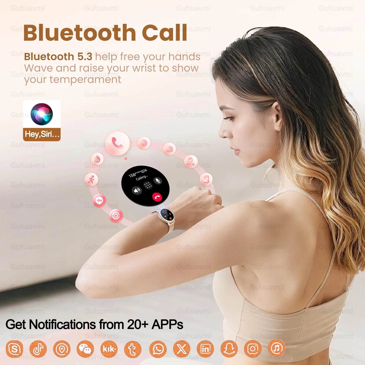 Elegant Women Smartwatch 2026 New 1.39'' AMOLED Screen Bluetooth Call Heart Rate Women's Health IP68 Waterproof Fashion Watches