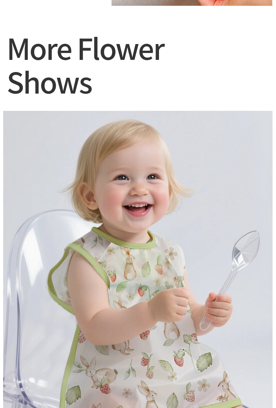 Elinfant Eating Feeding Bibs,Easy To Clean Burp Cloth,Wash-Free Eating Bibs,Smock Apron For Boys Girls, Baby Food Accessories