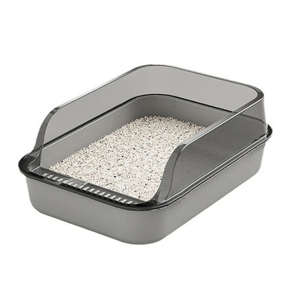I YAN MXLA oversized cat litter box with high edges, large tray for cats, suitable for home use and easy to clean.