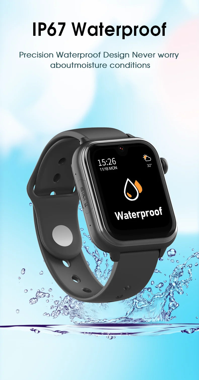 Wonlex KT37 Kids Smart Watch AI Voice Assistant GPS WiFi Location Tracker SOS Alert Video Call WhatsApp Smart Watch for Children