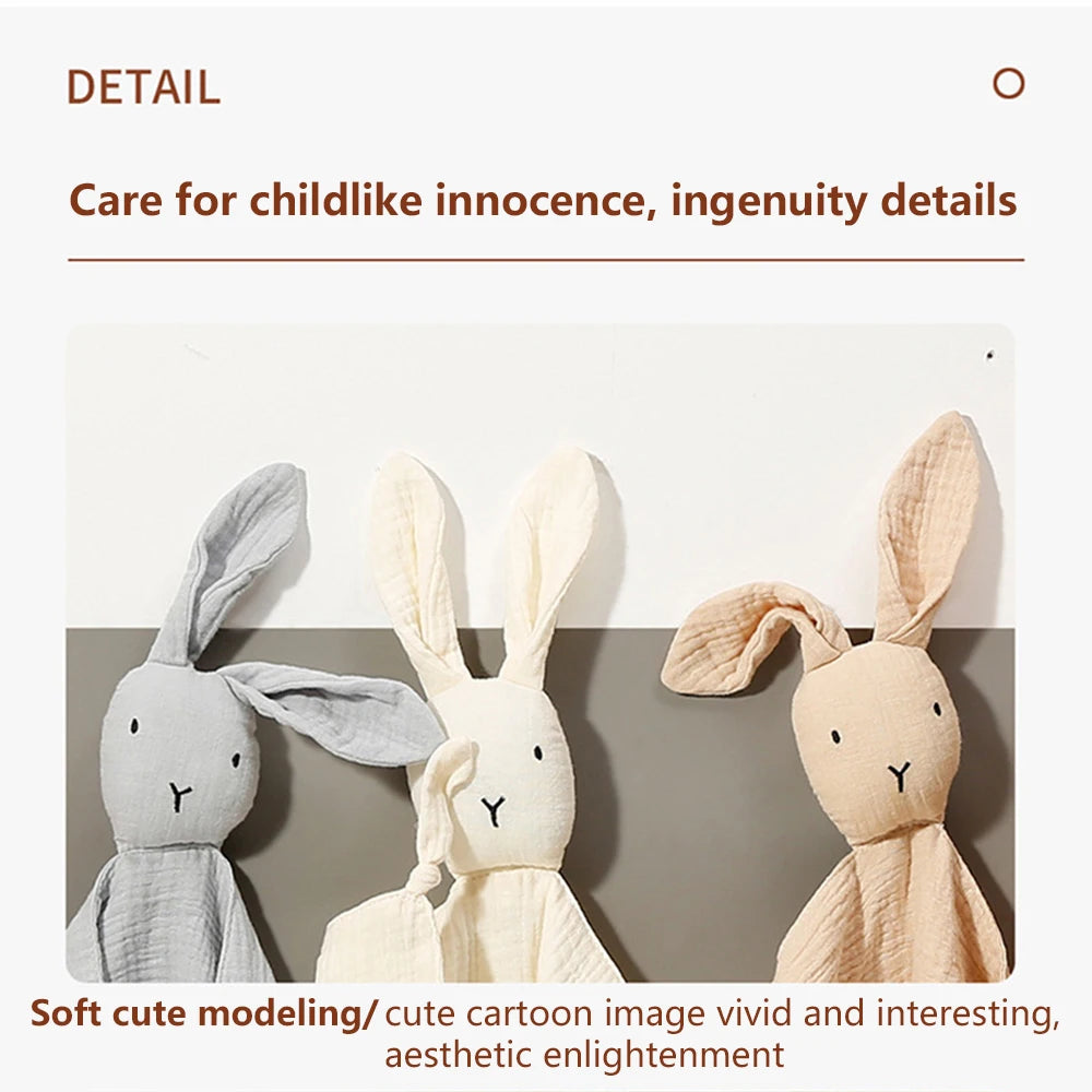 Soft baby cotton muslin comforter blanket with sleeping dolls, ideal for newborns, from I YAN, featuring gentle fabric and soothing design.