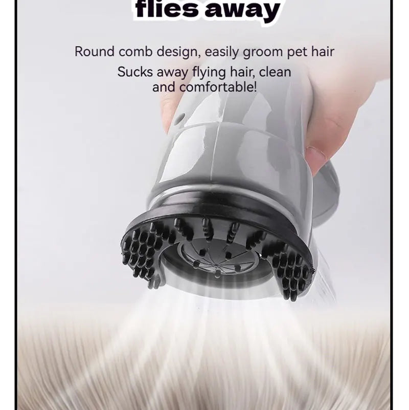 I YAN portable pet vacuum cleaner with electric massage function for cat and dog fur grooming and cleaning.