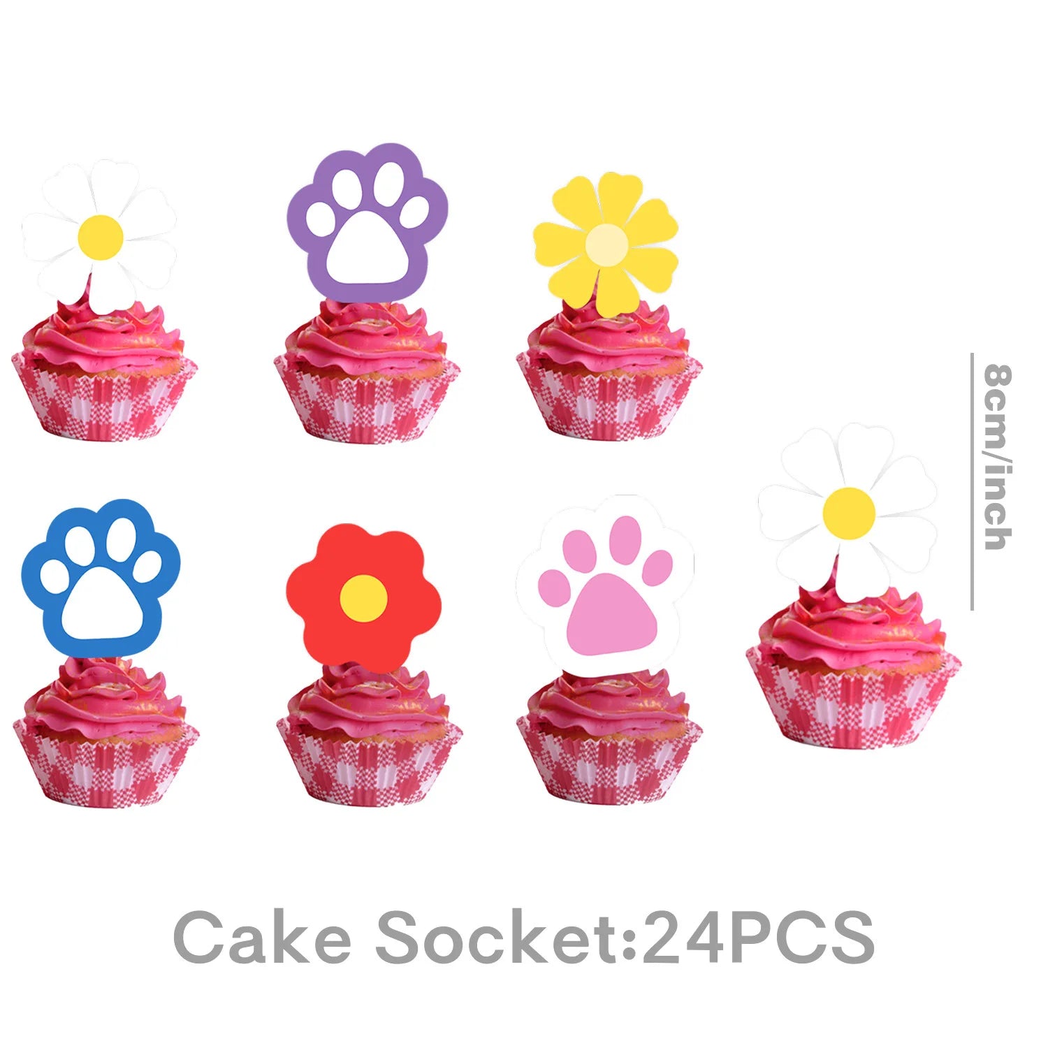 Gabby House Theme Cake Decoration Cake Card Topper Kids Girls Birthday Party Supplies Baby Shower Cupcake Picks