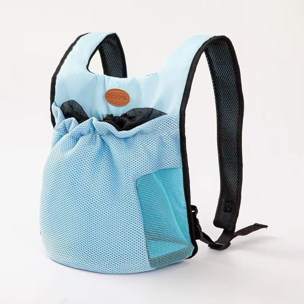 Breathable Pet Chest Shoulder Bag Double Shoulder Adjustable Pet Travel Bag Foldable Cycling Pet Backpack Outdoor Hiking