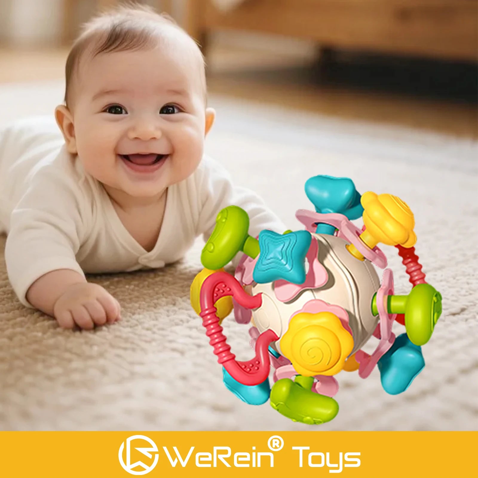 Planet Theme Manhattan Ball – Baby Teething & Grabbing Sensory Toy - I YAN