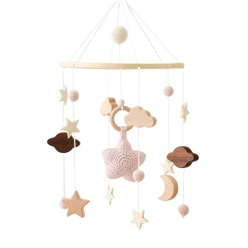 Cartoon Bee Baby Crib Mobile – Wooden Bed Bell Rattle Toy for Newborns 0-12M - I YAN