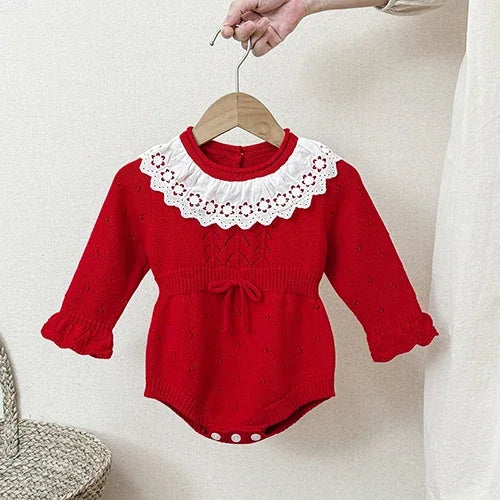2026 New Spring 0-24M Toddler Baby Boys Girl Knitted Romper Long Sleeved Solid Color Hooded Infant Baby Knitted Jumpsuit