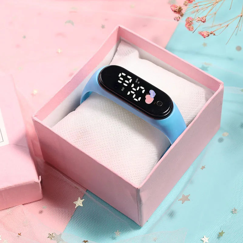 Kids LED Digital Watch – Cartoon Bracelet Wristwatch Birthday Gift for Boys & Girls | 12 Colors - I YAN