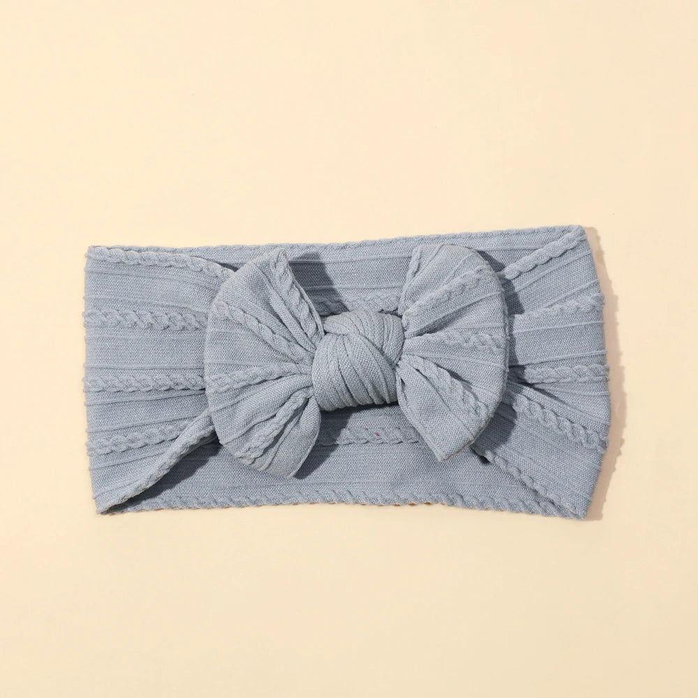 1Pcs Newborn Baby Headband For Girls Elastic Knit Children Turban Baby Bows Soft Nylon Kids Headwear Hair Accessories 32 Colors