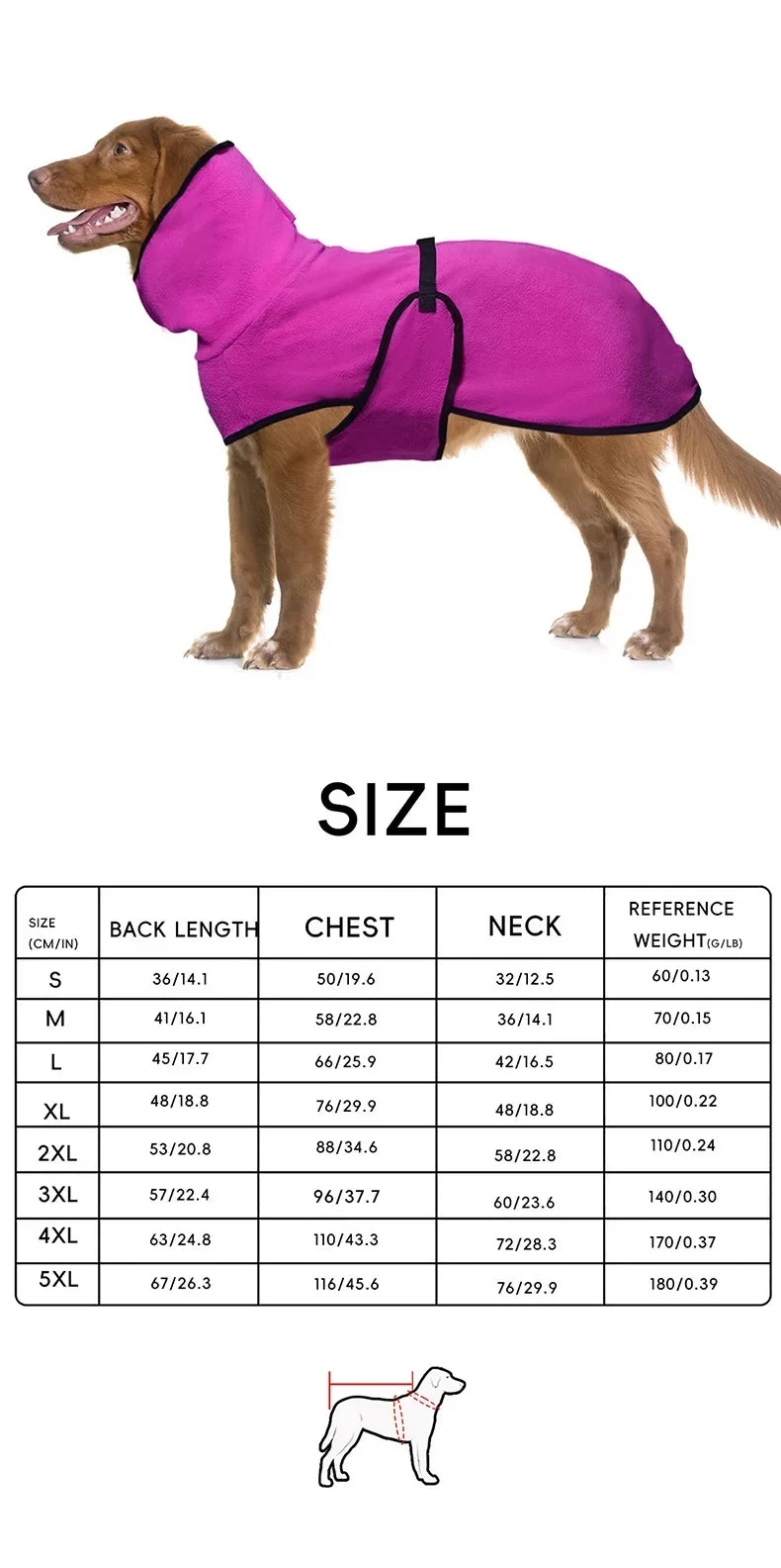 Winter Warm Dog Vest Jacket – Coat for Medium & Large Dogs