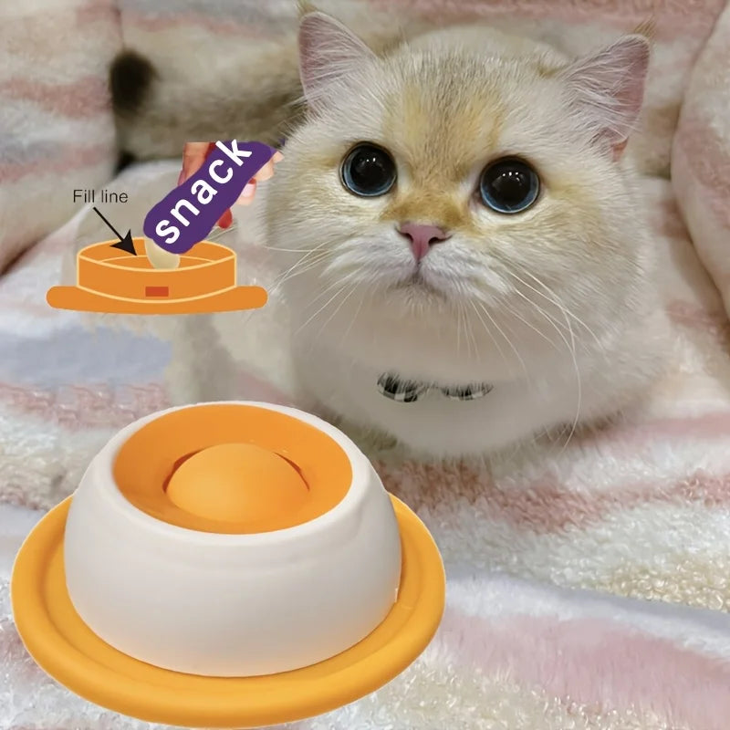 I YAN pet lick mat for dogs and cats, slow feeder snack bowl promoting dental health, with textured surface for licking and chewing.