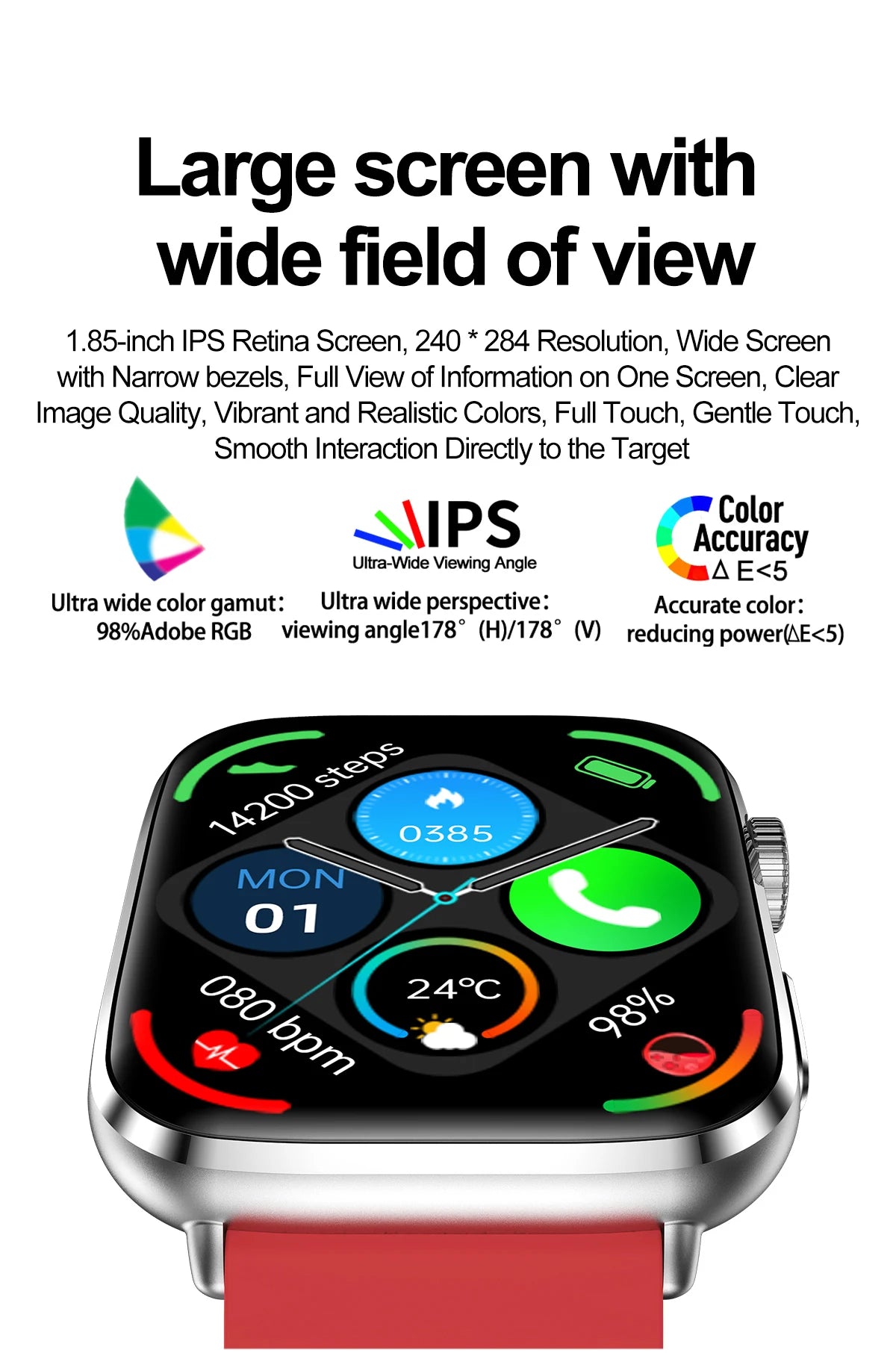 New Fashion NC SmartWatch For Men 1.85'' 240*284 AMOLED Screen Bluetooth Call Health Monitor Waterproof Sport Smartwatches Women