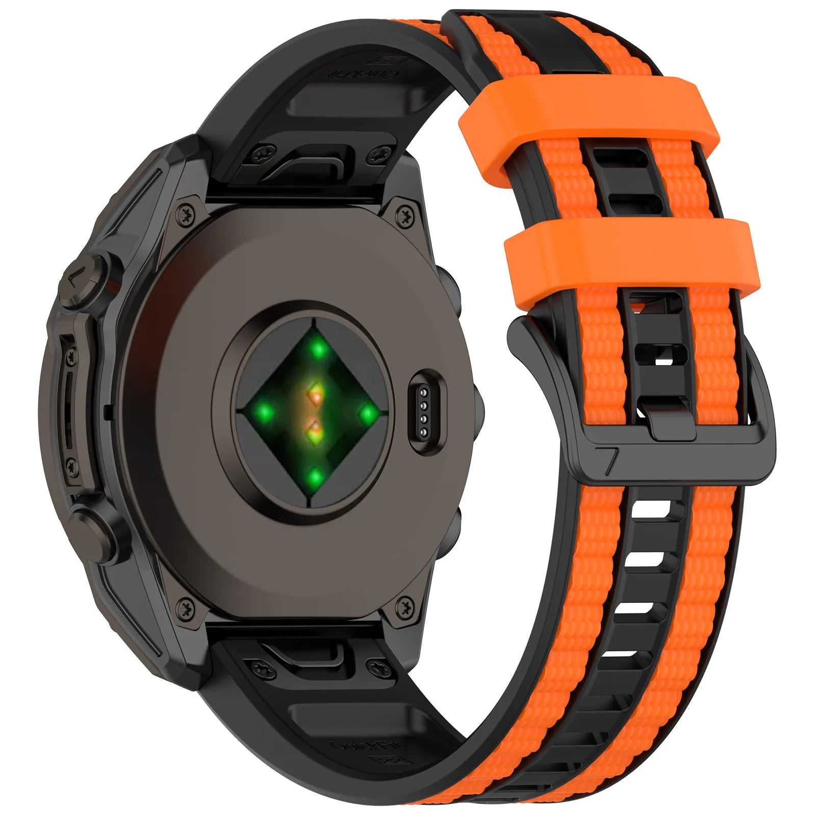 26mm Silicone Watch Band for Garmin Fenix 8 Pro MicroLED 51mm / quatix 8 51mm / Venu X1 Dual Color Quick Release Replacement Str