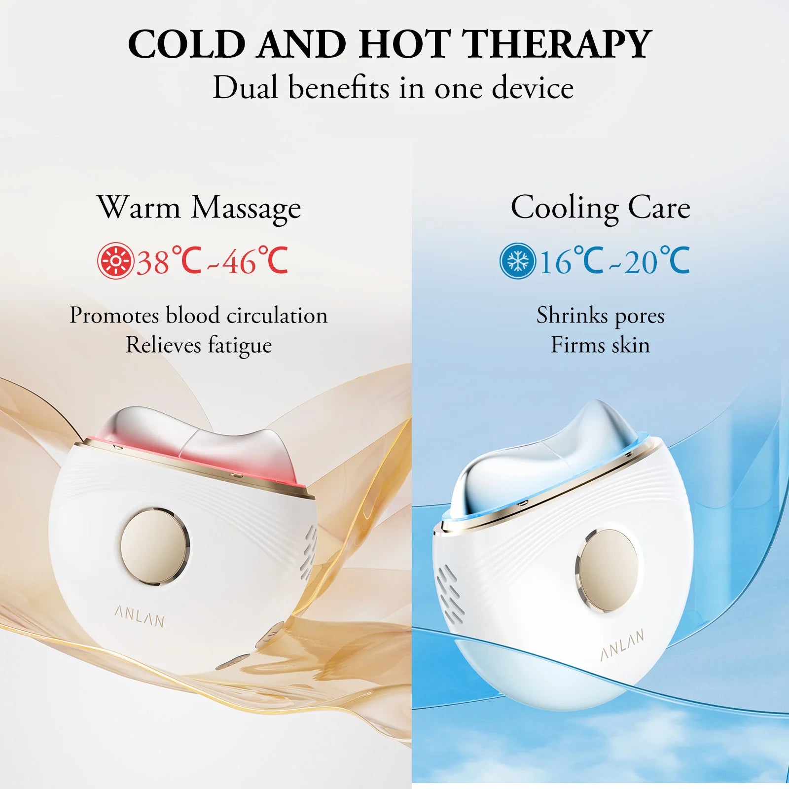 ANLAN Electric Guasha Massager EMS Face Lifting Anti-aging Remove Edema Firming Skin Clod Heat Scraping Skincare Beauty Device