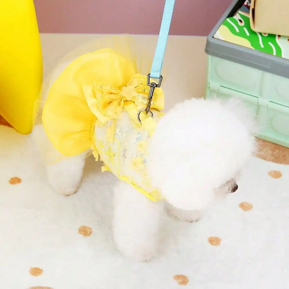 Striped Print Princess Pet Dress Breathable Sunscreen Outfit Spring Summer Collection Universal Skirt For Puppies Cats Small Pets Soft Cool Daily Holiday Cute Pet Costume Gift