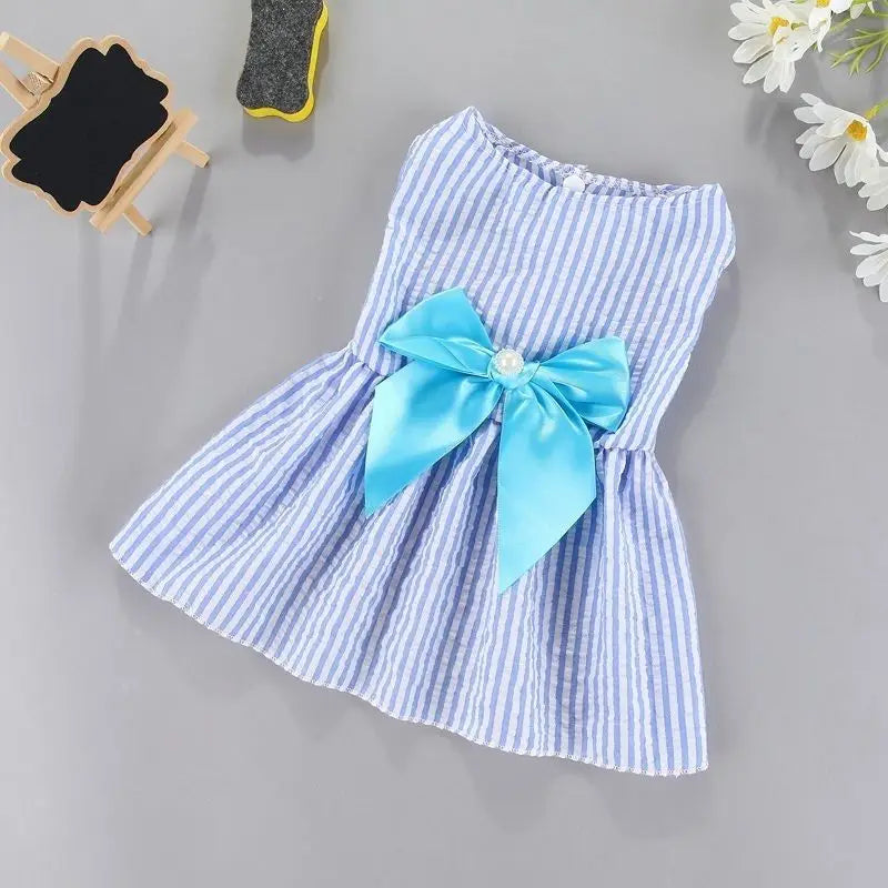 Small Dog Flower Princess Dress – Cute Summer Pet Skirt for Cats & Dogs