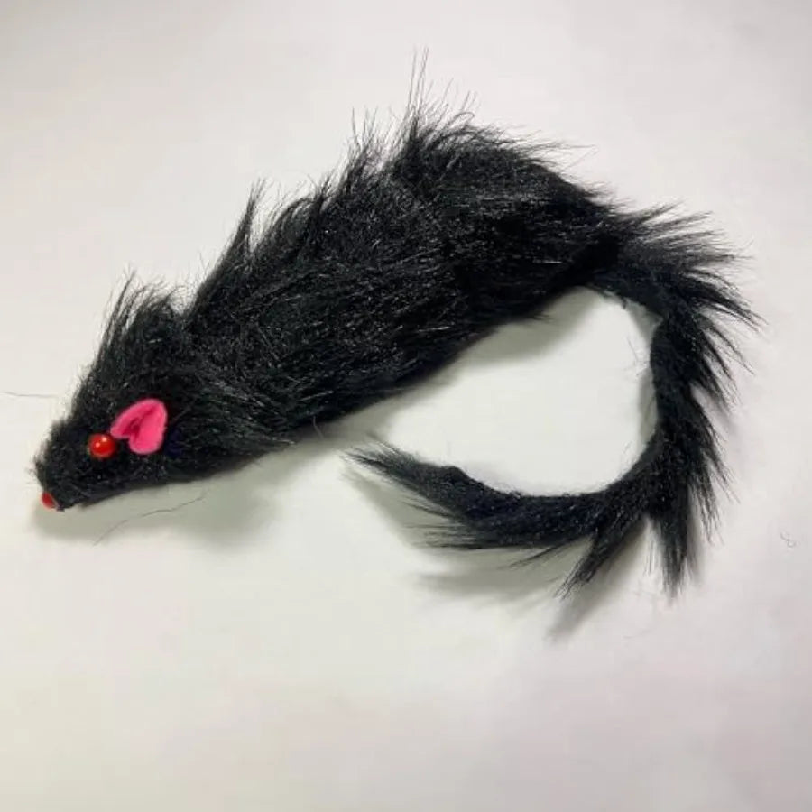 Large I YAN shaggy plush ferret interactive rattle and catnip fuzzy toy for indoor cats and kittens, 11-inch size