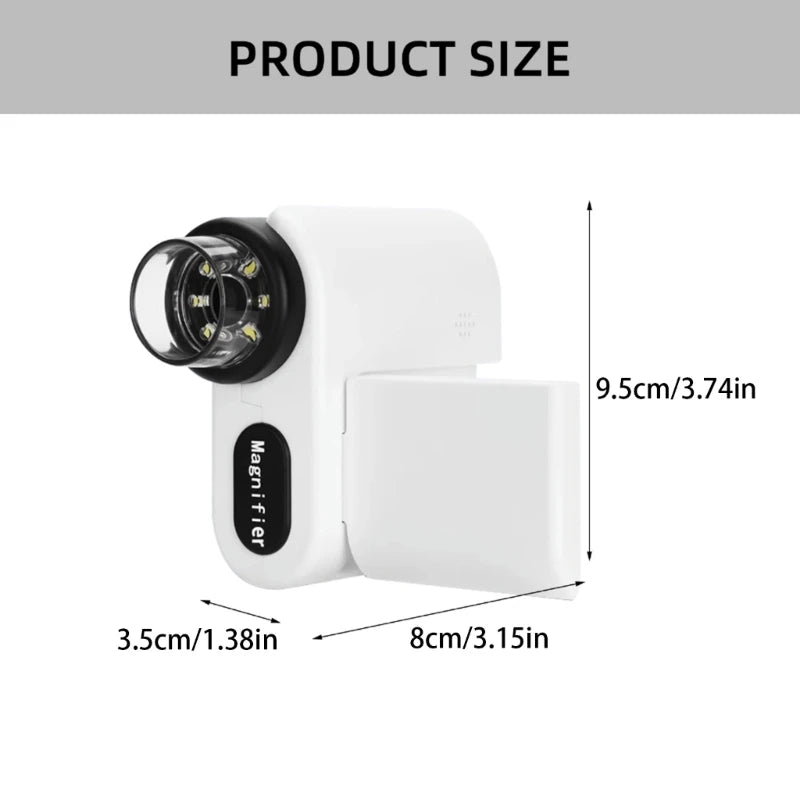 Digital Microscope 1200X USB Microscope Coin Microscope with LED Light 2inch LCD Screen Microscope for Kids Adults 37JD