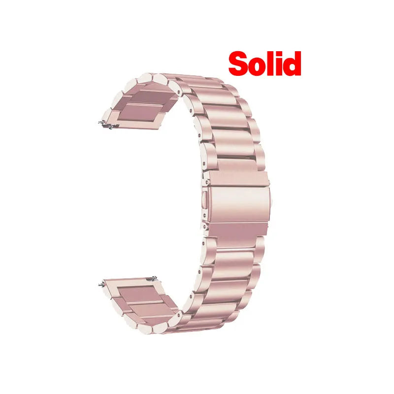 20mm 22mm WatchBand For Amazfit Active/GTS 2/3/4 Mini Strap GTR 2/3/4 42 47mm stainless steel Bracelet For Amazfit Bip 3 5 Band