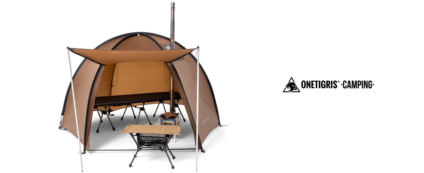 Coco Nest Solo Dome Tent with Stove Jack 3000mm Waterproof Camping Hot Tent with Mesh Inner for Bushcraft Glamping