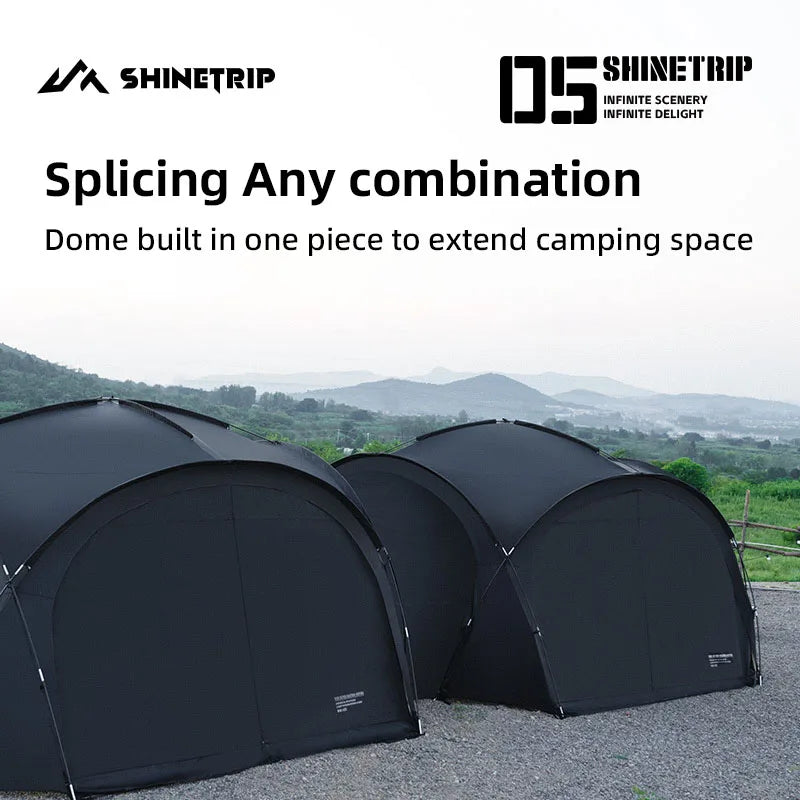 ShineTrip Outdoor Dome Tent Rainproof Sunproof Self Drive Waterproof Shade Coated Silver Canopy Camping Combination