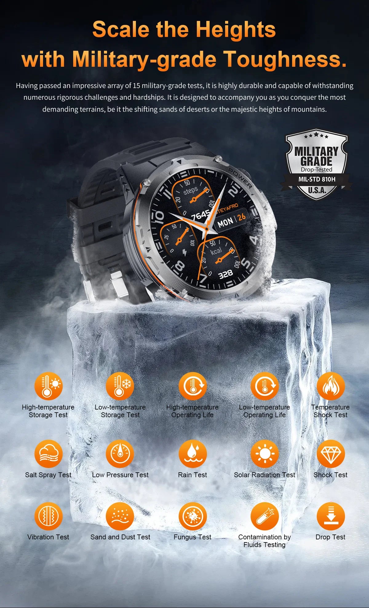 NEW Top Popular Outdoors GPS tracker Sports Smart Watch Men 500mAh NFC HD Call IP68 depth waterproof Smart Watch T-REX3 Men