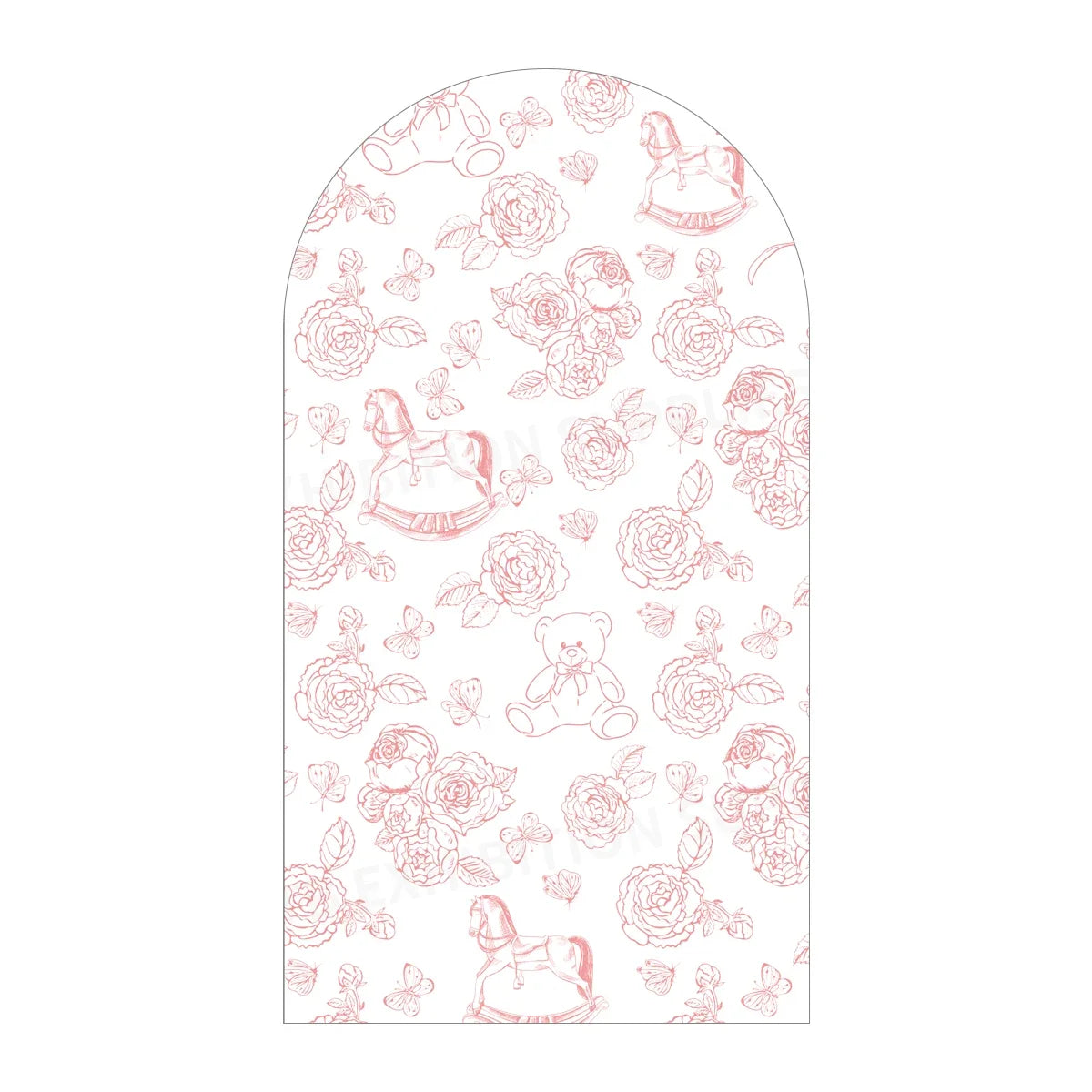VIKAMA Butterfly Flower Arch Backdrop Cover Birthday Party Wedding Event Baby Christening Arch Backdrop Photography Props