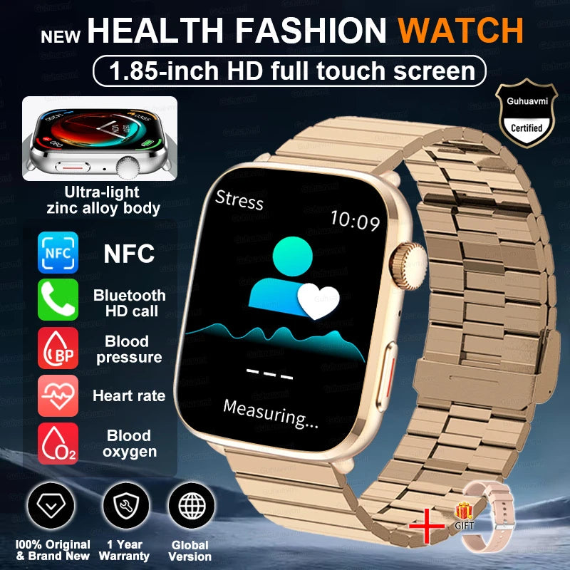 New Fashion NC SmartWatch For Men 1.85'' 240*284 AMOLED Screen Bluetooth Call Health Monitor Waterproof Sport Smartwatches Women