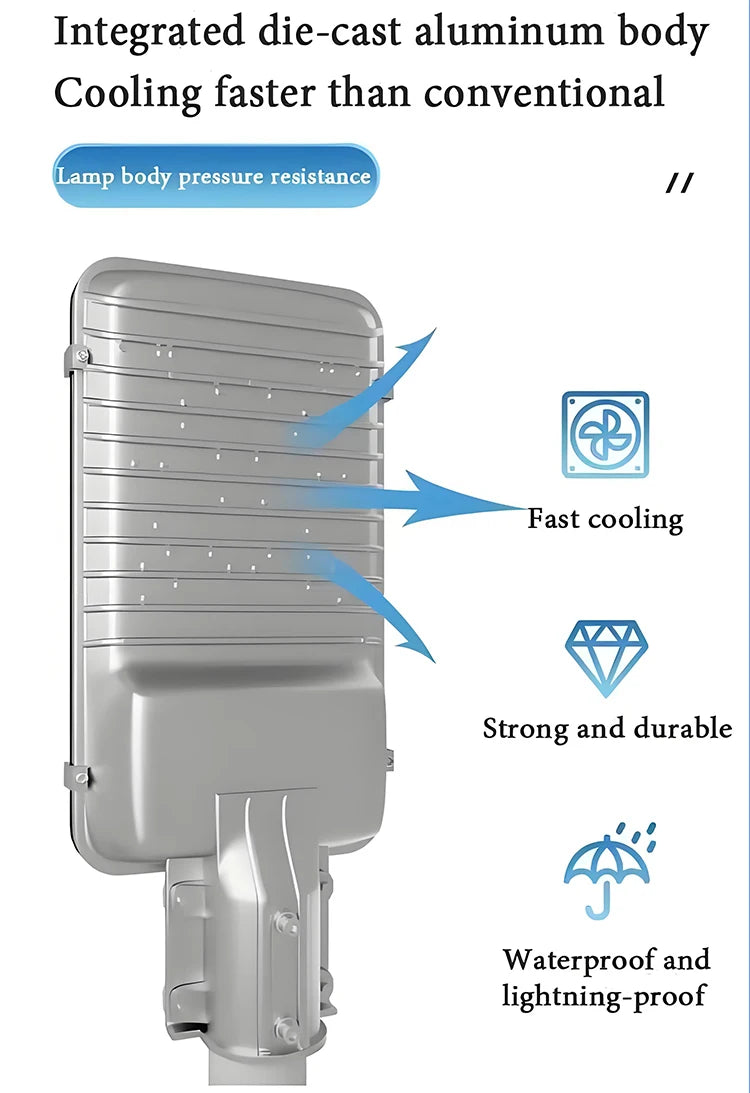 Led Outdoor Solar Street Lamps With Remote Control Energy Saving Ip65 Waterproof 30000mah Waterproof Automatic Dusk To Daw