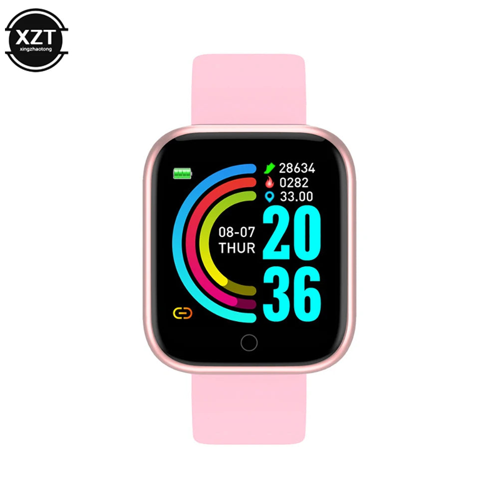 I YAN Y68 color screen sport smartwatch with fitness tracker, heart rate, blood pressure, and step pedometer for children and adults