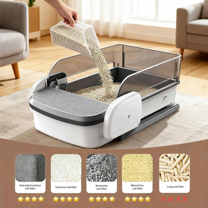 Automatic Self-Cleaning Litter Box – App Control, Odor-Free, Multi-Cat XXL