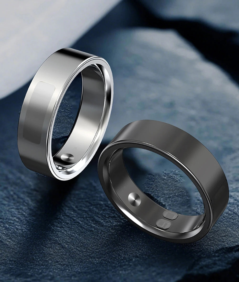 Smart Ring with Vibration Reminder, Call & Message Notification Ring, Silent Alerts, Health Tracking, Stress & Heart Rate