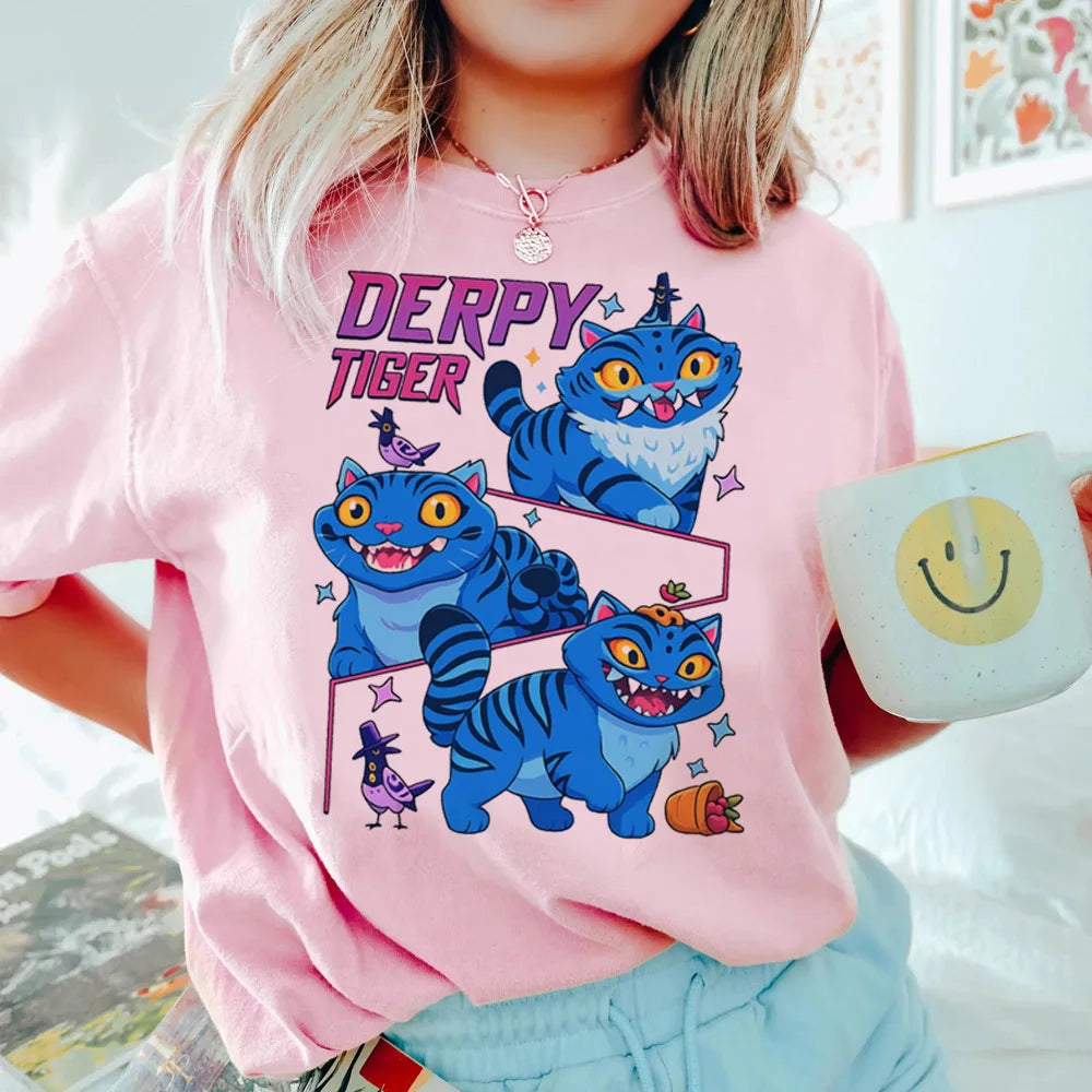 Anime KPop Demon Hunters T-shirt Tops for Children Casual Loose Girl Boy Clothing Round Neck Short Sleeve Street Style T-shirts