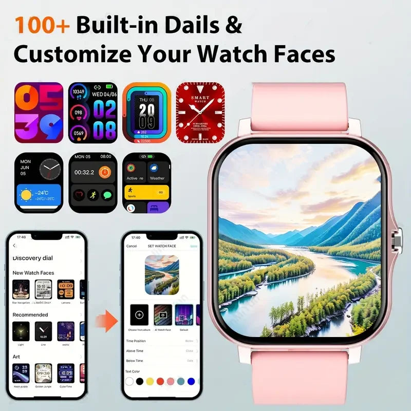 KESHUYOU  Smart Watch Bluetooth Talking Blood Oxygen/Blood Pressure Monitor Smart Watch for Women Men Holiday Gift