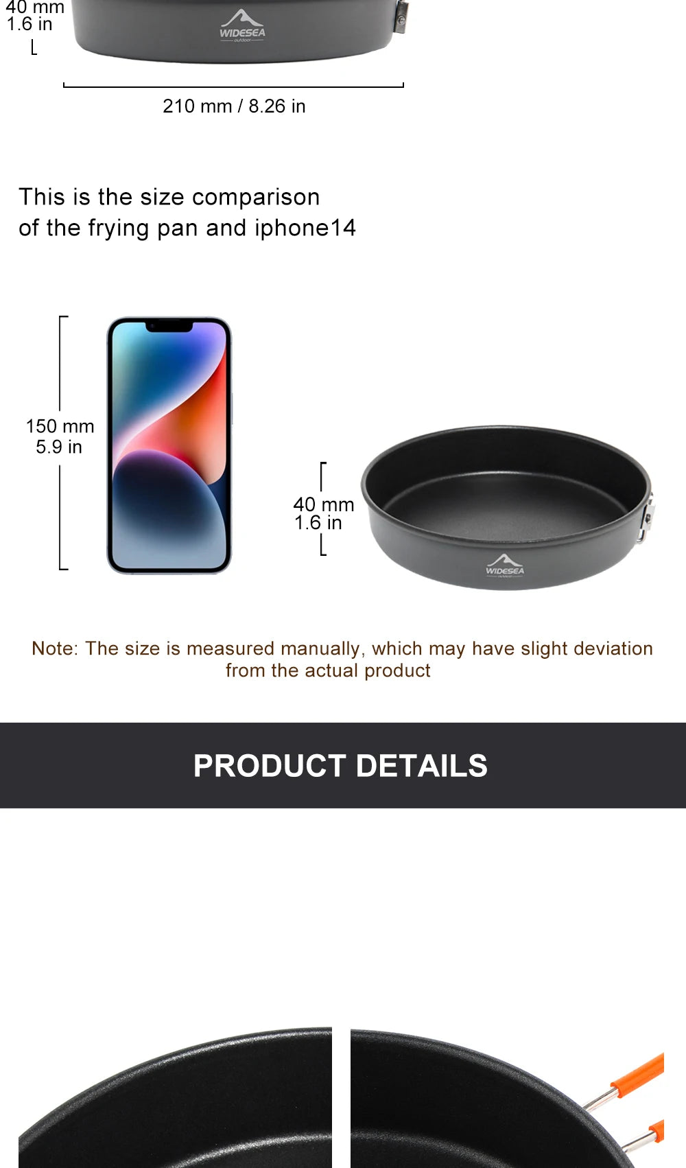 Camping Feast Non-stick Frying Pan Pot Bowl Ultra-light Plate Tableware Cooking Utensils Bbq Picnic Cookware